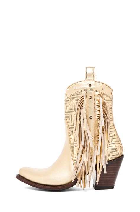 versace fringe boots|Women's Designer Boots, Booties & Dress Boots .